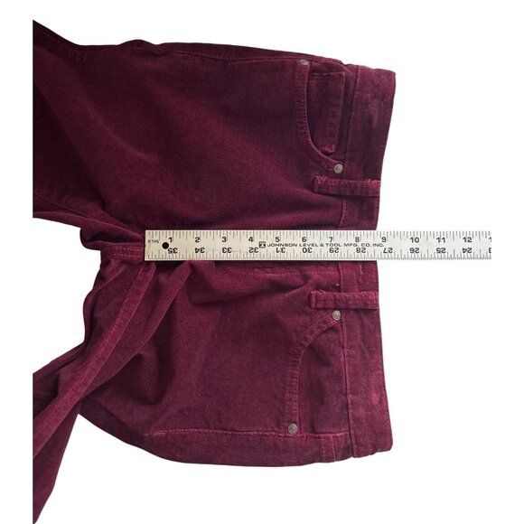 Nine West Vintage America Corduroy Skinny Pants Size 6 Burgundy Stretch - Picture 5 of 6